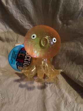 Orange Iridescent Octopus Figure squishy